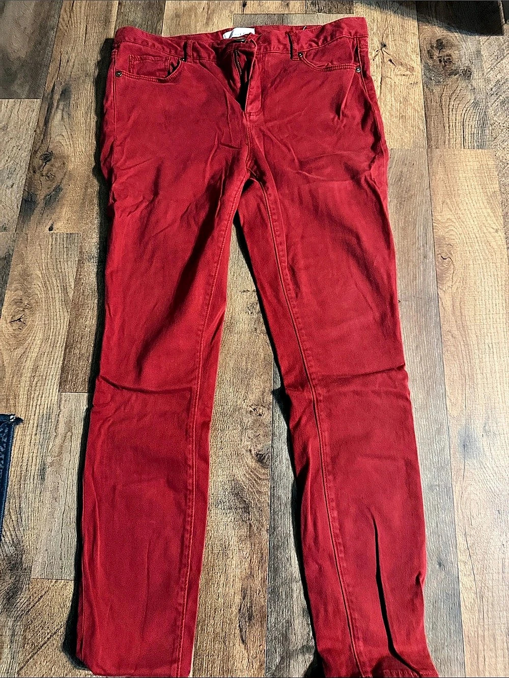 LOFT Straight Leg Pants in Red Size 10 Like New